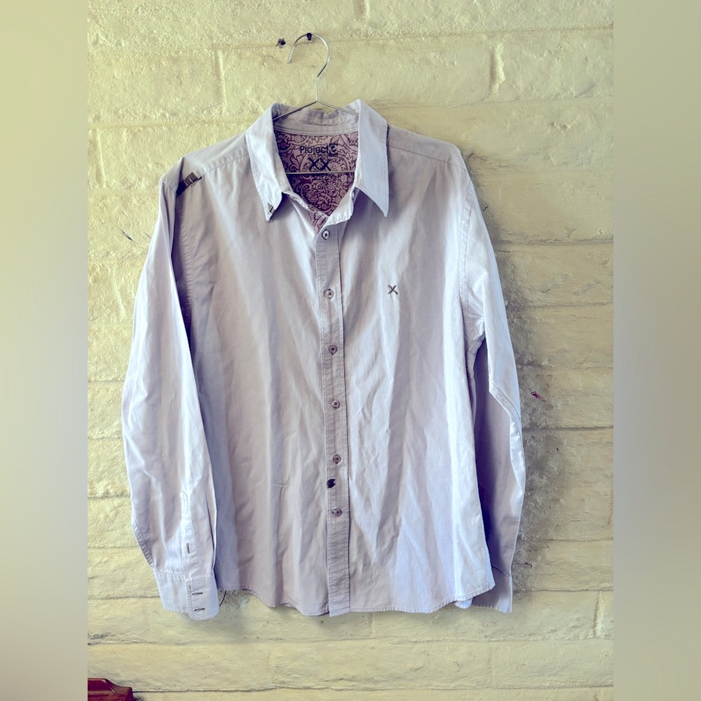 Project e Men’s Button Down Vintage Shirt-XL